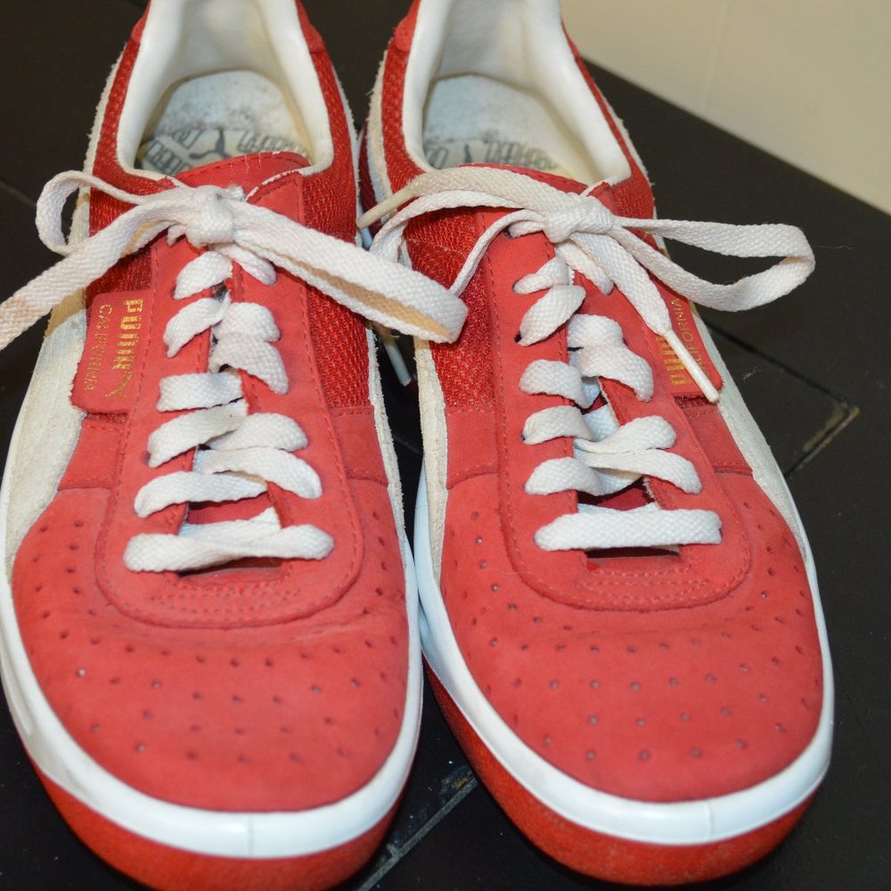 PUMA California Red/Orange Suede Sneakers